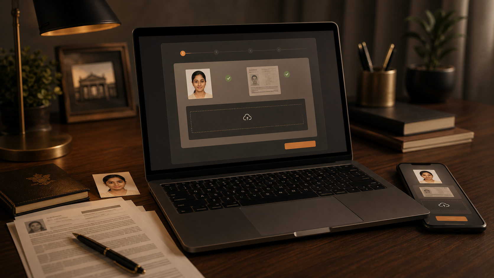 Government portal image upload scene